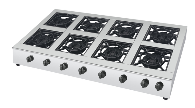 WH8 Manufacturer Gas Stove 8 Burner Stainless Steel Commercial Stove