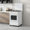 20-inch Elegent White Freestanding Gas Range with Top Glass Cover