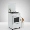 20-inch Elegent White Freestanding Gas Range with Top Glass Cover